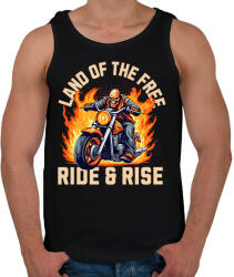 printfashion Motoros szabadság - Férfi atléta - Fekete (13907107)