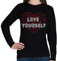 printfashion BTS - Love yourself - Női pulóver - Fekete (1476815)