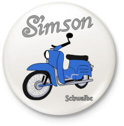printfashion Simson schwalbe - Kitűző, hűtőmágnes - Fehér (3090360)