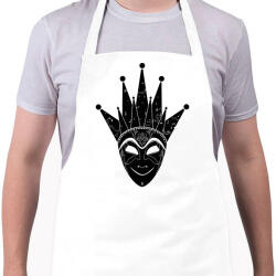 printfashion Boris Brejcha - Jelly Mask - Kötény - Fehér (4915232)