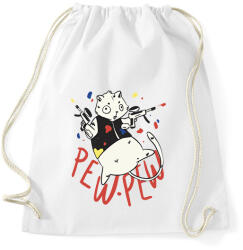 printfashion Pew pew madafakas hörcsög - Sportzsák, Tornazsák - Fehér (11118136)
