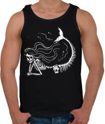 printfashion Csontváz sellő - Férfi atléta - Fekete (13846761)