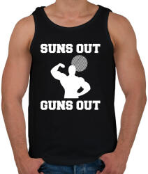 printfashion Suns Out Guns Out - Férfi atléta - Fekete (283170)