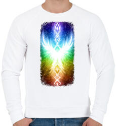 printfashion Szivárvány Híd - Férfi pulóver - Fehér (16003537)