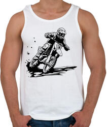 printfashion motocross - Férfi atléta - Fehér (16089006)