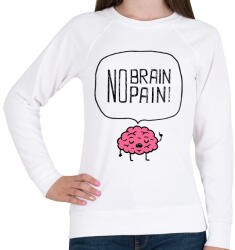 printfashion no brain no pain - Női pulóver - Fehér (1477769)