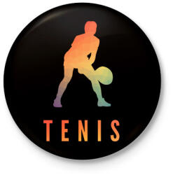 printfashion TENIS - Kitűző, hűtőmágnes - Fekete (3096997)