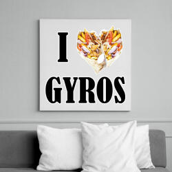 printfashion I love Gyros - Vászonkép - Fehér (9458930)