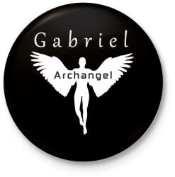 printfashion Arkangyal - Kitűző, hűtőmágnes - Fekete (3100250)