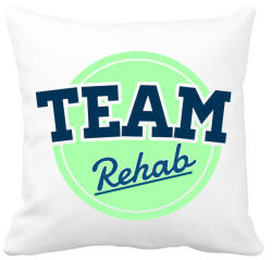 printfashion TEAM Rehab Green - Párnahuzat, Díszpárnahuzat - Fehér (251684)