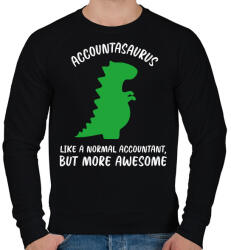 printfashion Accountasaurus - Férfi pulóver - Fekete (12561445)