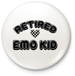 printfashion Retired emo kid - Kitűző, hűtőmágnes - Fehér (12422952)