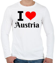 printfashion I love Austria - Férfi hosszú ujjú póló - Fehér (10541039)