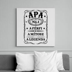 printfashion Apa - fekete - Vászonkép - Fehér (13600291)