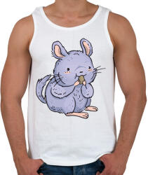 printfashion Csincsilla - Férfi atléta - Fehér (7651115)