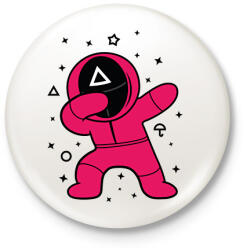 printfashion Squid Game Dab háromszög - Kitűző, hűtőmágnes - Fehér (5725820)