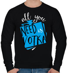 printfashion Vodka - Férfi pulóver - Fekete (1428981)