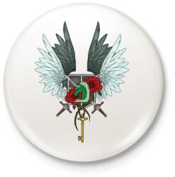 printfashion Attack on Titan - Kitűző, hűtőmágnes - Fehér (3089324)