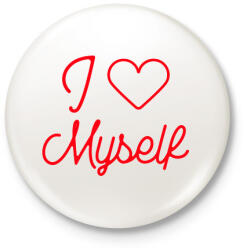 printfashion I love myself 3 - Kitűző, hűtőmágnes - Fehér (10648897)