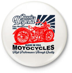 printfashion Made in USA - Kitűző, hűtőmágnes - Fehér (3082790)