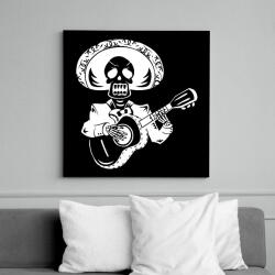 printfashion Gitáros csontváz - Vászonkép - Fekete (6649862)