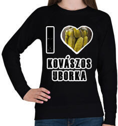 printfashion I Love Kovászos Uborka - Női pulóver - Fekete (16364588)