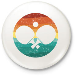 printfashion Retro pingpong - Kitűző, hűtőmágnes - Fehér (14509543)