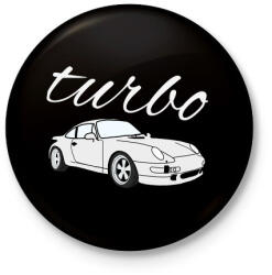 printfashion Turbo - Kitűző, hűtőmágnes - Fekete (5014903)