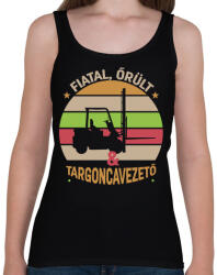 printfashion Fiatal, őrül és targoncavezető - Női atléta - Fekete (13070954)