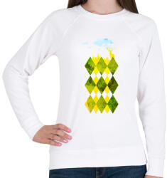 printfashion Elegant forest - Női pulóver - Fehér (220951)