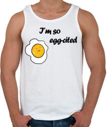 printfashion I'm so egg-cited - Férfi atléta - Fehér (3996550)