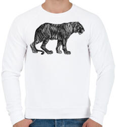 printfashion Macska - Férfi pulóver - Fehér (5153899)