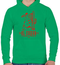 printfashion Holló - Férfi kapucnis pulóver - Zöld (171563)