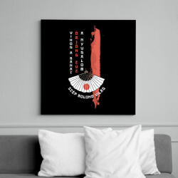 printfashion Szép bolond világ - Haiku - Vászonkép - Fekete (7633727)