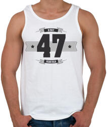 printfashion b-day-47-dark-lightgrey - Férfi atléta - Fehér (511960)