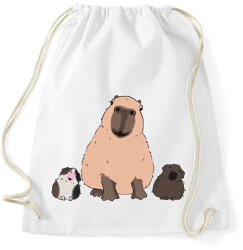 printfashion Capybara és tengerimalacok - Sportzsák, Tornazsák - Fehér (13862913)