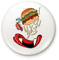 printfashion Foodporn - Kitűző, hűtőmágnes - Fehér (3087708)