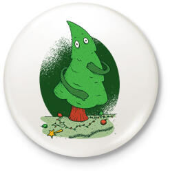 printfashion Pucér karácsonyfa - Kitűző, hűtőmágnes - Fehér (10150953)