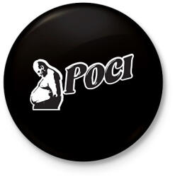 printfashion Boci Poci - Kitűző, hűtőmágnes - Fekete (14969545)