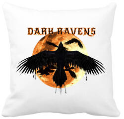 printfashion dark ravens - Párnahuzat, Díszpárnahuzat - Fehér (2226567)