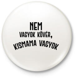printfashion Nem vagyok kövér, terhes vagyok - Fekete - Kitűző, hűtőmágnes - Fehér (7056161)
