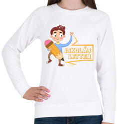 printfashion Iskolás lettem - Női pulóver - Fehér (1702103)