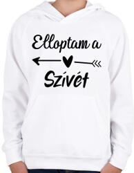 printfashion Elloptam a szívét - páros 1 - Gyerek kapucnis pulóver - Fehér (6066660)