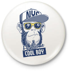 printfashion cool boy gorilla - Kitűző, hűtőmágnes - Fehér (4667714)