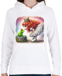 printfashion Csókolj meg! - Női kapucnis pulóver - Fehér (15622144)