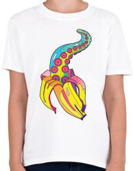 printfashion Banán csáp - Gyerek póló - Fehér (5192737)