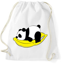 printfashion Panda pihen - Sportzsák, Tornazsák - Fehér (12055599)