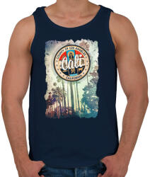 printfashion Kalifornia - Férfi atléta - Sötétkék (39610)