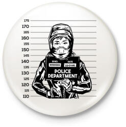 printfashion Női motoros - Kitűző, hűtőmágnes - Fehér (9614020)