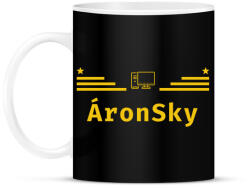 printfashion ÁronSky Legújabb minta! - Bögre - Fekete (4115545)
